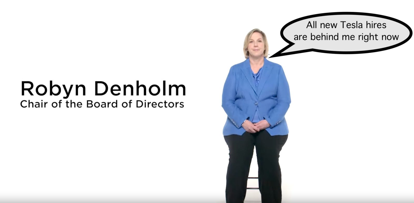 Tesla Chair says no one talking about people they are hiring, but can’t name any