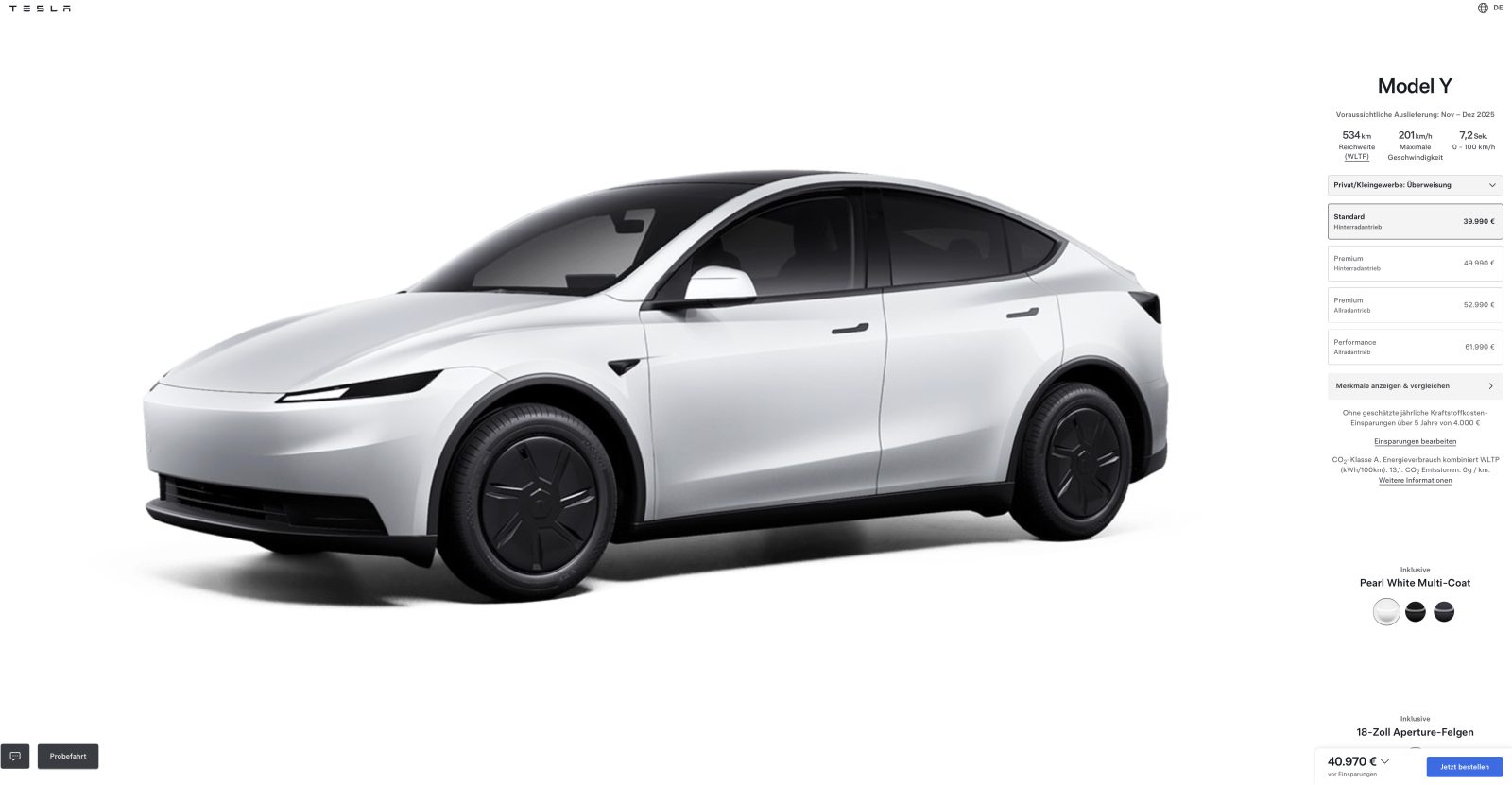 特斯拉 Model Y 標準版登陸歐洲,配置與定價策略優於美國